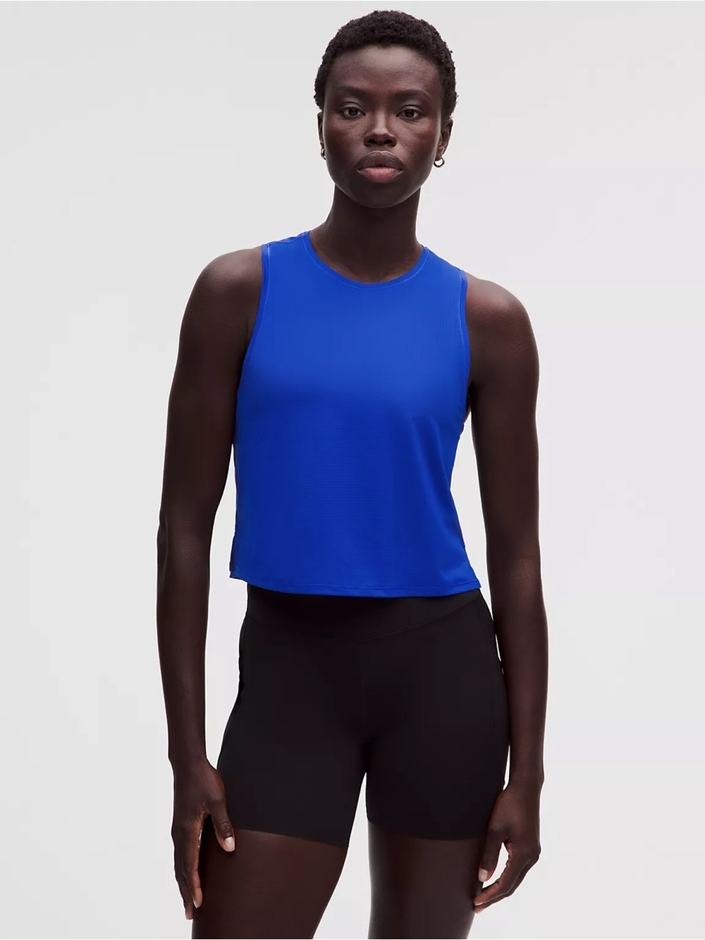 lululemon Lightweight Waist-Length Running Tank Top Beach Ball Blue Size L NWT
